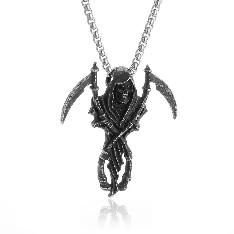 Vintage Lucifer Demon Ram Necklace – Gothic Satanic Pendant for Men – Eye of Truth Punk Party Jewelry - Premium pendant from Lizard Vigilante - Just $16.66! Shop now at Lizard Vigilante