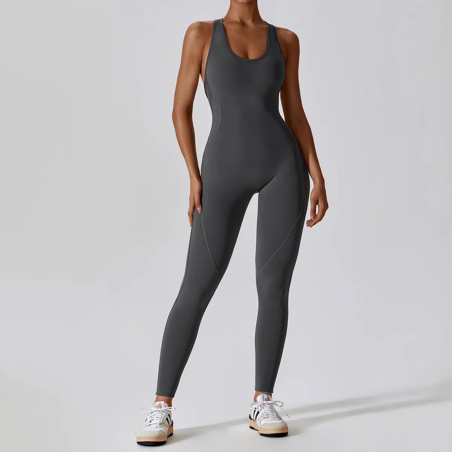 Seamless Yoga Jumpsuit - All-in-One Workout Outfit for Women - Premium bodysuit from Lizard Vigilante - Just $38.88! Shop now at Lizard Vigilante