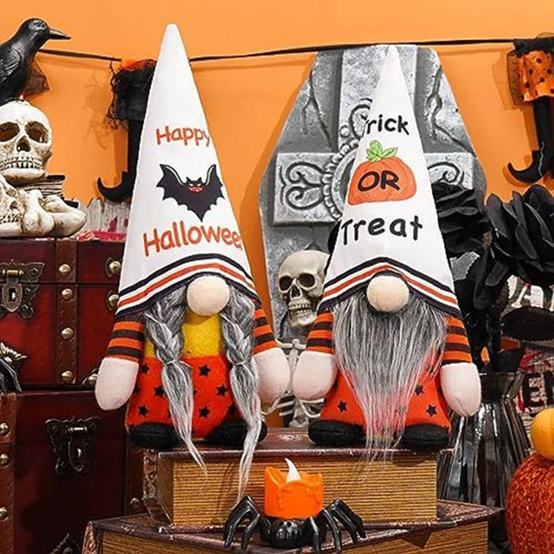 New Halloween Decorations Halloween Gnomes - Handmade Gnomes Plush Decor With Bat Pumpkin, Home Dinning Table Gnome Ornament
