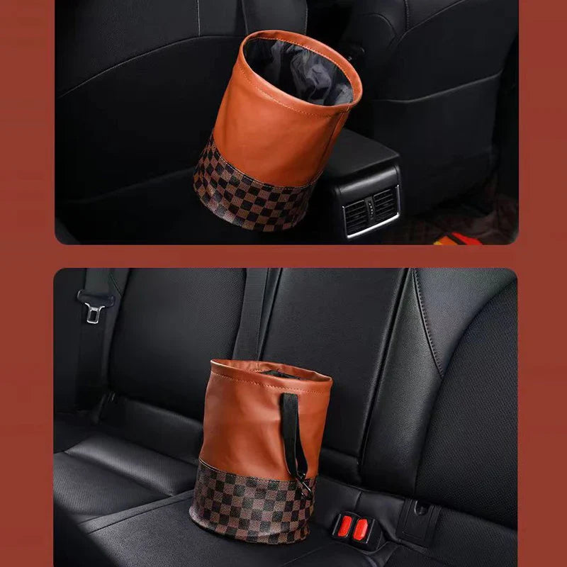 Car Mounted Foldable Garbage Bin with Multifunctional Storage Waterproof Back Mounted Large Capacity Garbage Bin Car Accessories