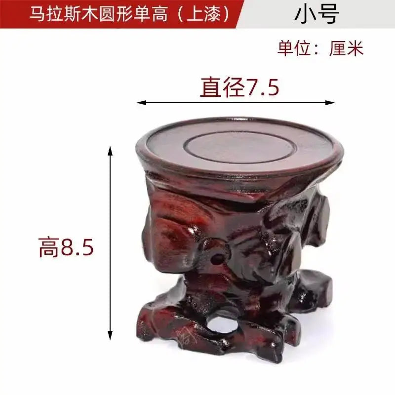Simple Figurine Statue Display Stand Miniature Solid Wood Bases Coffee Tea Sets Pedestal Vase Flower Pot Bonsai Sorting Table