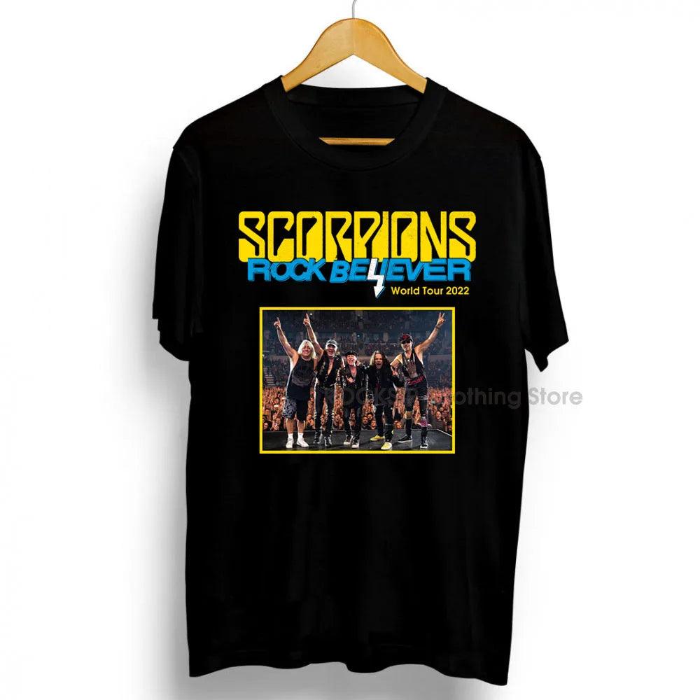 Scorpions 56th Anniversary T-Shirt – Heavy Metal Rock Band – Blackout Cotton Round Neck Graphic Tee - Premium T-Shirt from Lizard Vigilante - Just $22.99! Shop now at Lizard Vigilante