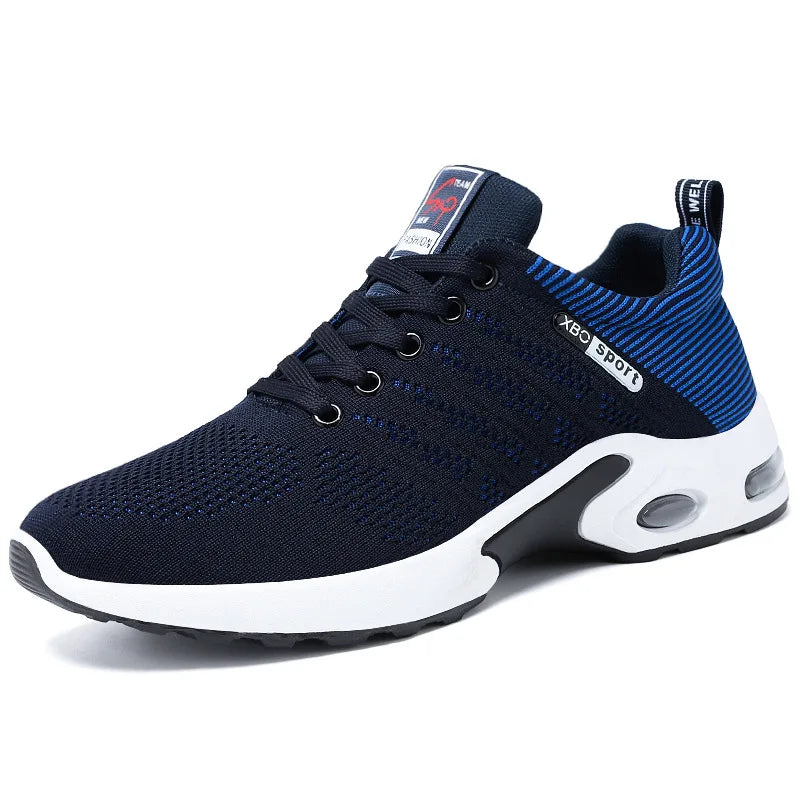 2024 Men’s Breathable Lace-Up Running Shoes – Korean Trendy Light Casual Sports Sneakers - Premium shoes from Lizard Vigilante - Just $32.88! Shop now at Lizard Vigilante