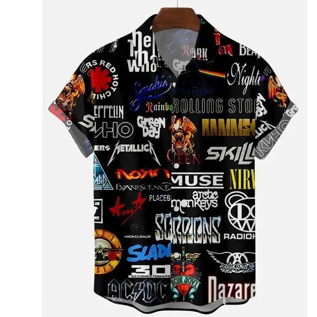 New Men's Short Sleeve Hawaiian Shirt 3D Printed Oversized Hip Hop Shirt Rock Style Resort Casual Men's Clothing - Premium hawaiian shirt from Lizard Vigilante - Just $24.99! Shop now at Lizard Vigilante