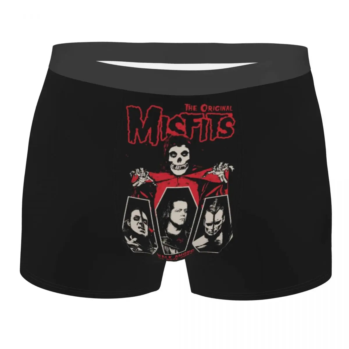 Misfits Skull Underwear Men Stretch Heavy Metal Music Boxer Briefs Shorts Panties Soft Sexy Underpants For Male - Lizard Vigilante