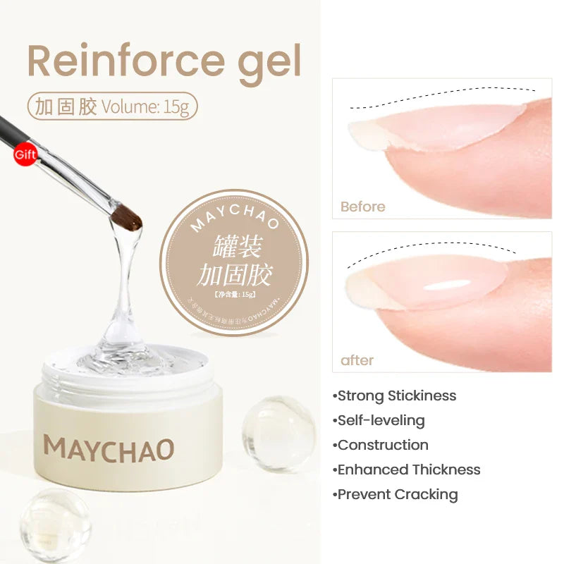 MAYCHAO 15G Nail Gel Polish Multifunctional Mixing Gel Base Coat Primer UV LED  Enhancer  Soak Off Semi Permanent Nail Art Varni