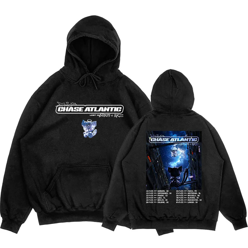 Lost in Europe & UK Tour 2025 – Chase Atlantic Graphic Hoodie | Fleece Pullover Sweatshirt for Men | Casual Rock Band Streetwear, Winter Long Sleeve Hoodies - Premium hoodie from Lizard Vigilante - Just $48.88! Shop now at Lizard Vigilante