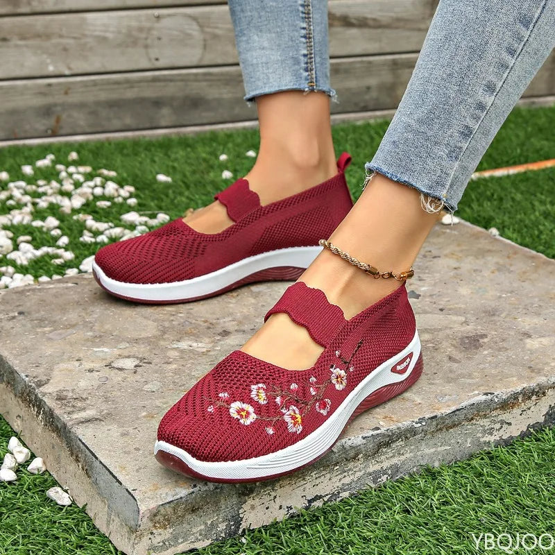 Minimalist comfortable Anti-slip soft-soled shoes Women's summer lightweight breathable flats women's shoes casual sports shoes