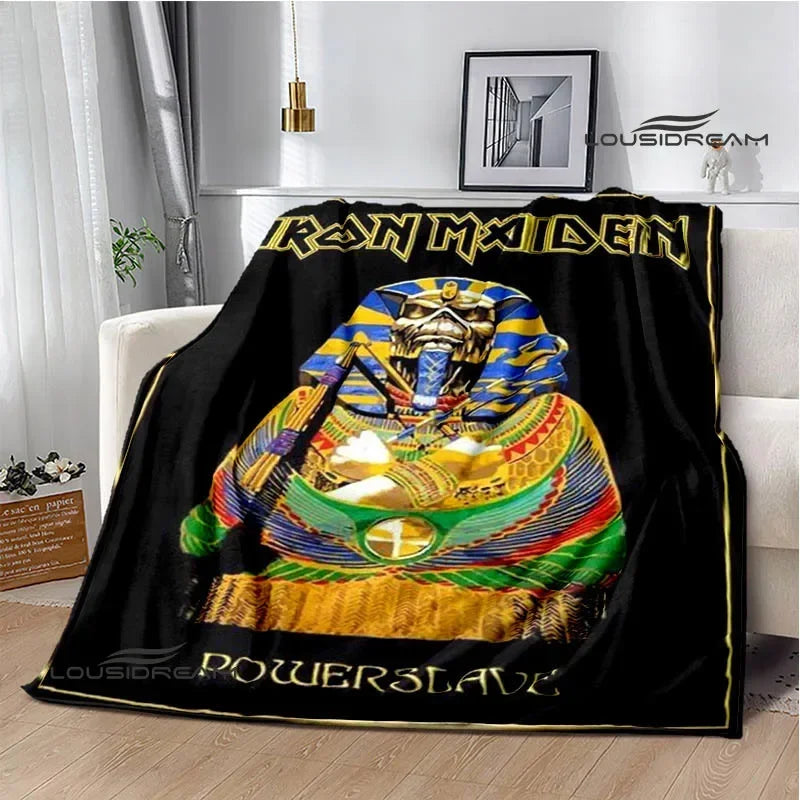 Iron Maiden Printed Blanket – Soft Flannel Kids & Adults Throw | Warm, Portable, and Perfect for Home or Travel - Premium blanket from dsers - Just $33.66! Shop now at Lizard Vigilante