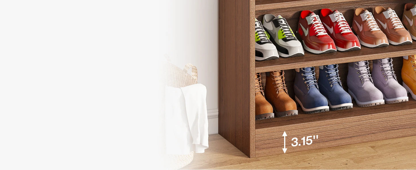 Tribesigns Tower of Soles — 9-Tier 70" Heavy-Duty Wood Shoe Fortress | Holds 40–45 Pairs of Chaos-Controlled Kicks