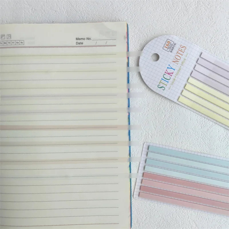 160 Sheets Color Stickers Transparent Fluorescent Index Tabs Flags Stationery Children Gifts  School Office Supplies
