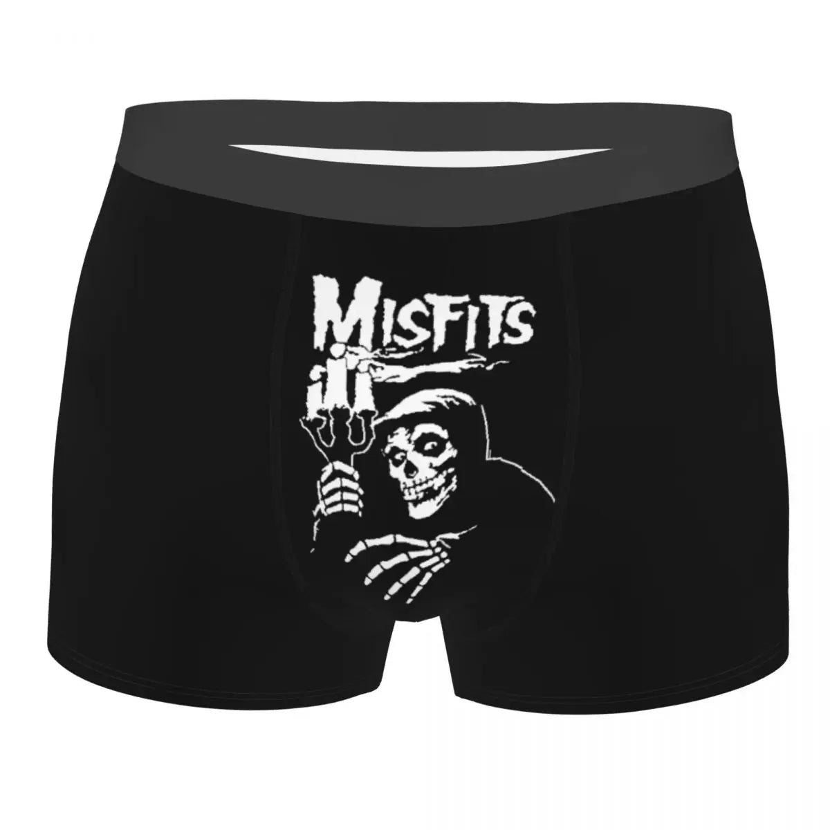 Misfits Skull Underwear Men Stretch Heavy Metal Music Boxer Briefs Shorts Panties Soft Sexy Underpants For Male - Lizard Vigilante