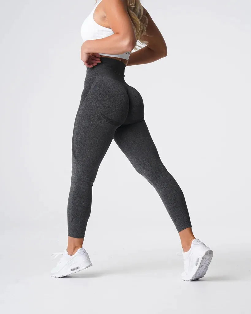 Contour Seamless Leggings for Women – Butt Lift Curves Workout Tights in Pink - Premium yoga leggings from Lizard Vigilante - Just $38.88! Shop now at Lizard Vigilante