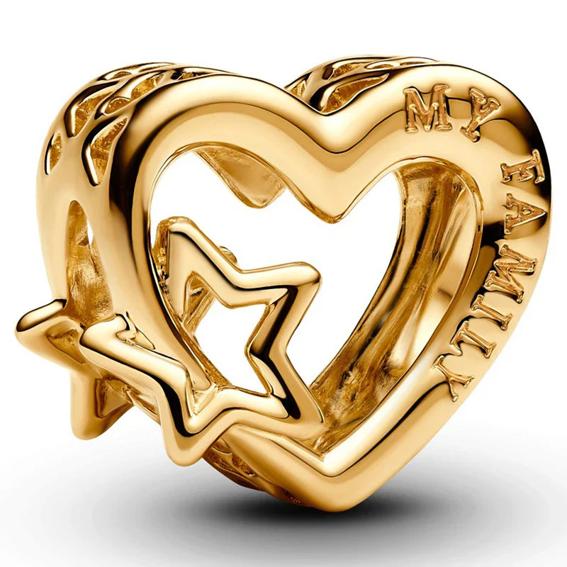 925 Silver Valentine's Day Snake Year Series Pendant Suitable for 925 Sterling Silver Original Women's Bracelet DIY Jewelry Gift