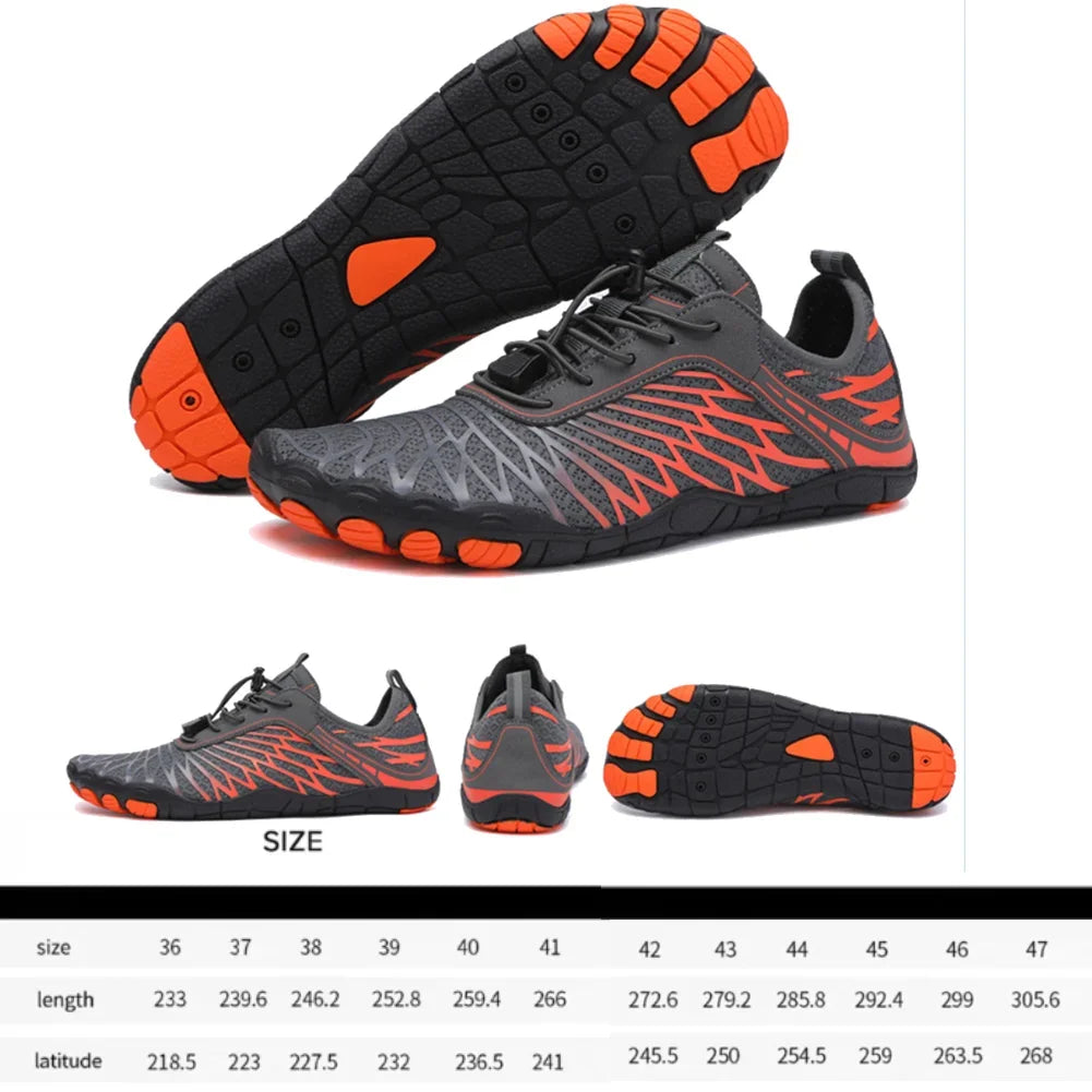 Swim Shoes Biking Aqua Shoes – Breathable Lace-Up Diving Sneakers for Men & Unisex - Premium swim shoes from Lizard Vigilante - Just $38.88! Shop now at Lizard Vigilante