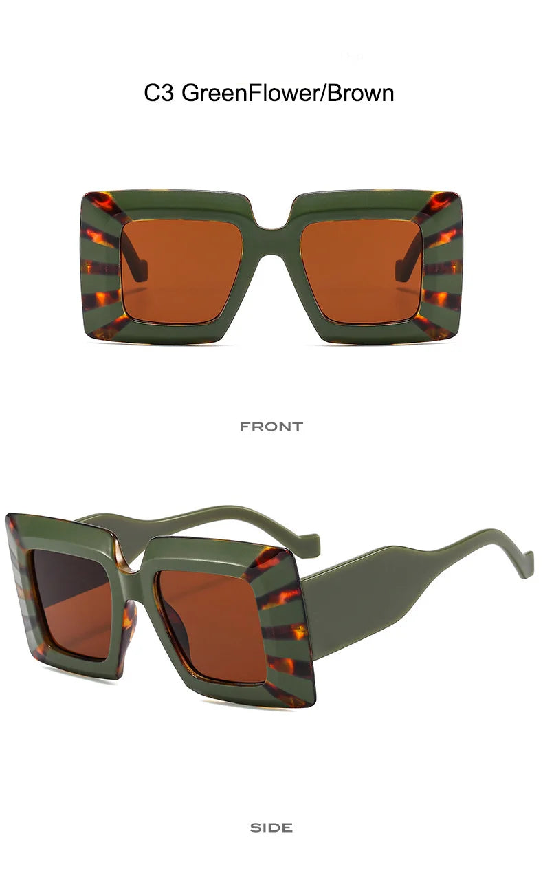VOLT//BLOK 2025 PunkSquare UV400 Shades — Oversized Futurist Goggle Sunglasses for Women & Men | Cyber-Street Retro Eyewear, Photochromic Anti-Reflective Fashion Bomb - Premium shades from dsers - Just $15.99! Shop now at Lizard Vigilante
