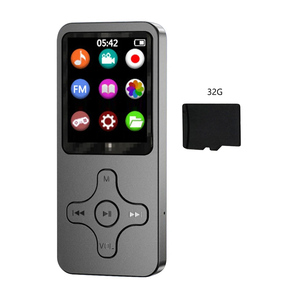 Bluetooth 5.0 MP3 Music Player with FM Radio, E-Book Reader, Voice Recorder – Compact 1.8" Screen MP4 Player - Premium mp3 player from Lizard Vigilante - Just $23.99! Shop now at Lizard Vigilante