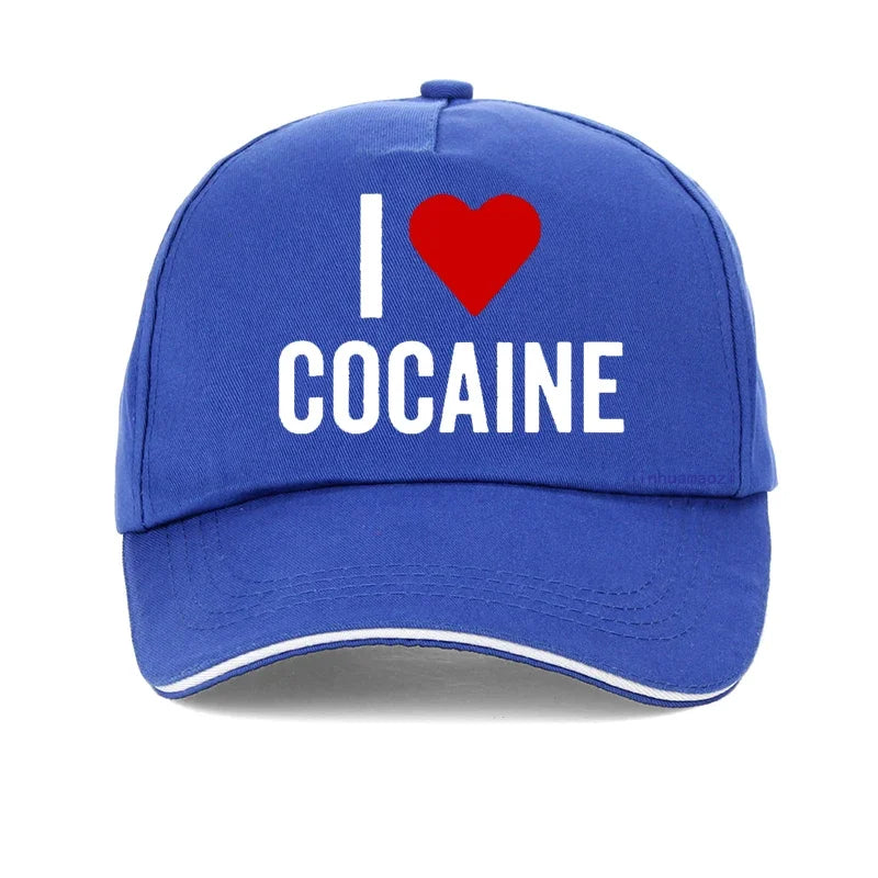 Funny I Love Cocaine Graphic Baseball Cap Cotton Summer Style Men Golf Snapback Hats Adjustable Unisex Trucker Hat Gorras - Premium Hat from Lizard Vigilante - Just $23.99! Shop now at Lizard Vigilante