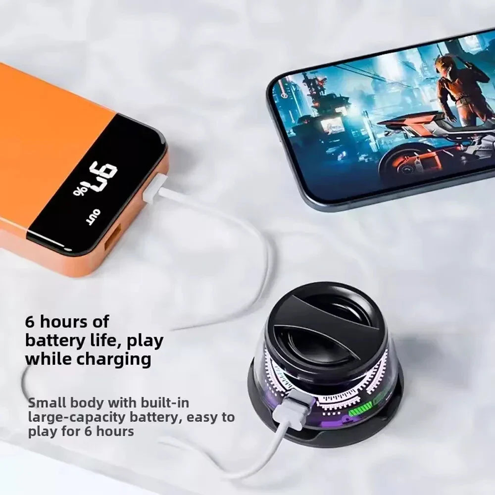 Multifunctional Bluetooth 5.3 Speaker Mini Speaker Portable Magnetic Speaker with RGB Color Light and Phone Holder for ios 2025