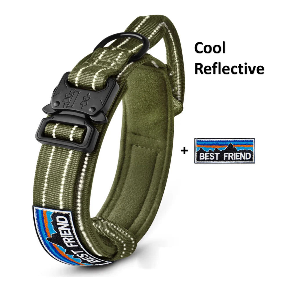 Durable Tactical Dog Collar and Leash Set – Adjustable, Padded, Reflective Military Training Collar for Medium to Large Dogs - Premium collar from Lizard Vigilante - Just $22.99! Shop now at Lizard Vigilante