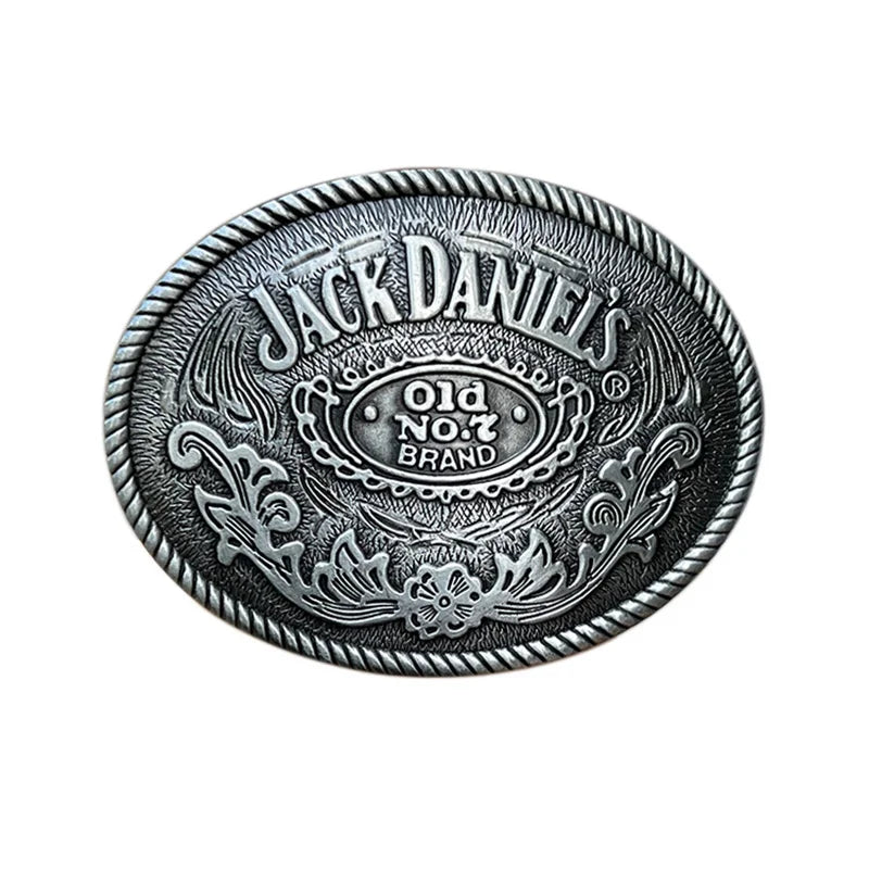 Gold Whiskey Jack Daniel English Letter Belt Buckle Western Style - Premium belt buckle from Lizard Vigilante - Just $22.99! Shop now at Lizard Vigilante