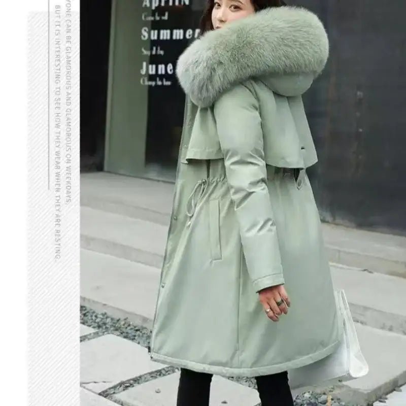 New In Coats & Jackets Women's Winter Padded Jacket Loose Casual Outerwears Fleece Hodded Windbreaker Elegant Office Lady's Coat