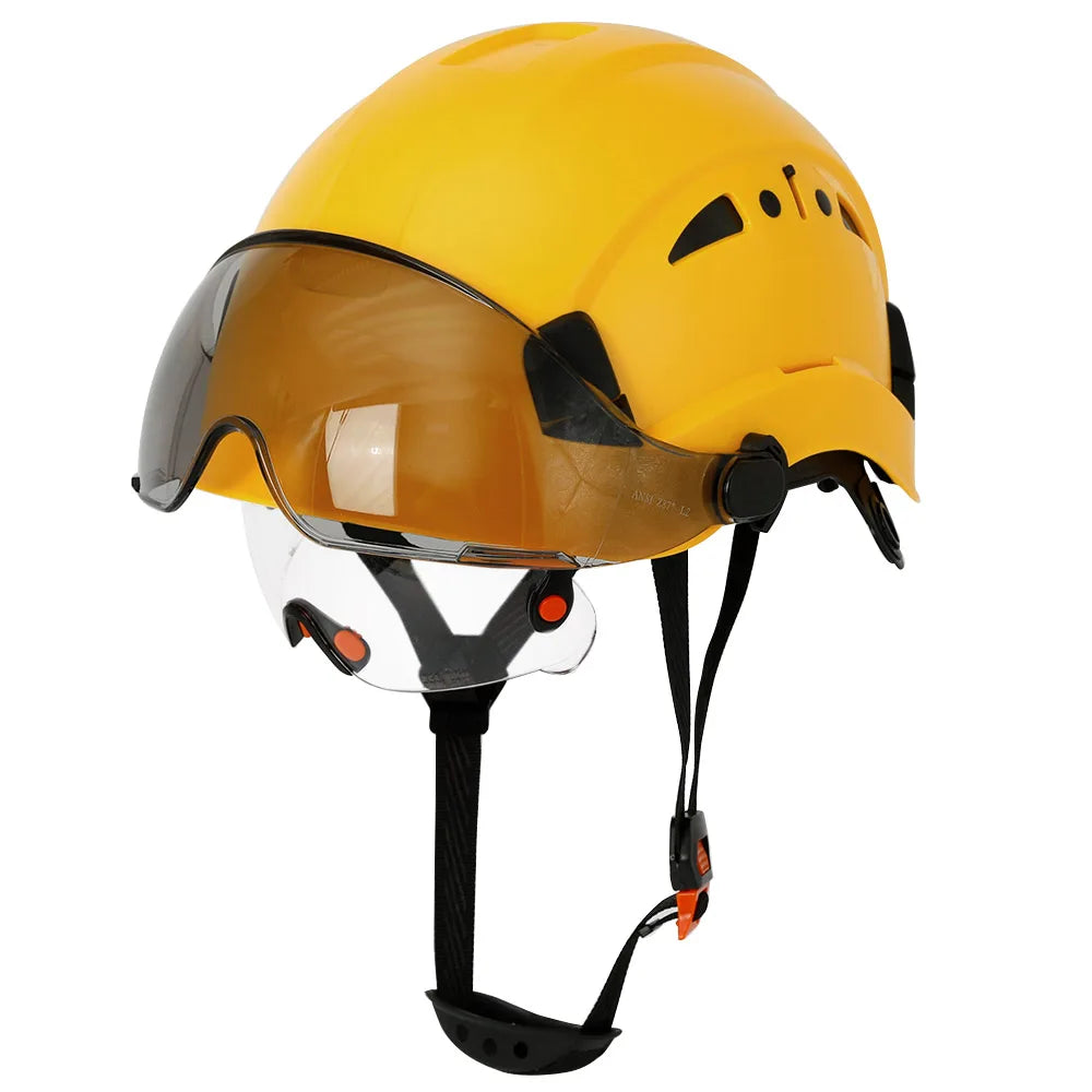 CE-Certified Construction Safety Helmet with Built-In Visor Goggles – ANSI Industrial ABS Hard Hat for Engineers - Premium  from Lizard Vigilante - Just $53.88! Shop now at Lizard Vigilante