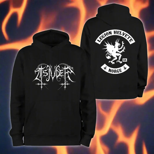 Legion of Helvete: Black Metal Music 'Norge' Hoodie – 100% Cotton, Heavy-Duty Streetwear for the Metal Enthusiast - Premium hoodie from Lizard Vigilante - Just $46.66! Shop now at Lizard Vigilante