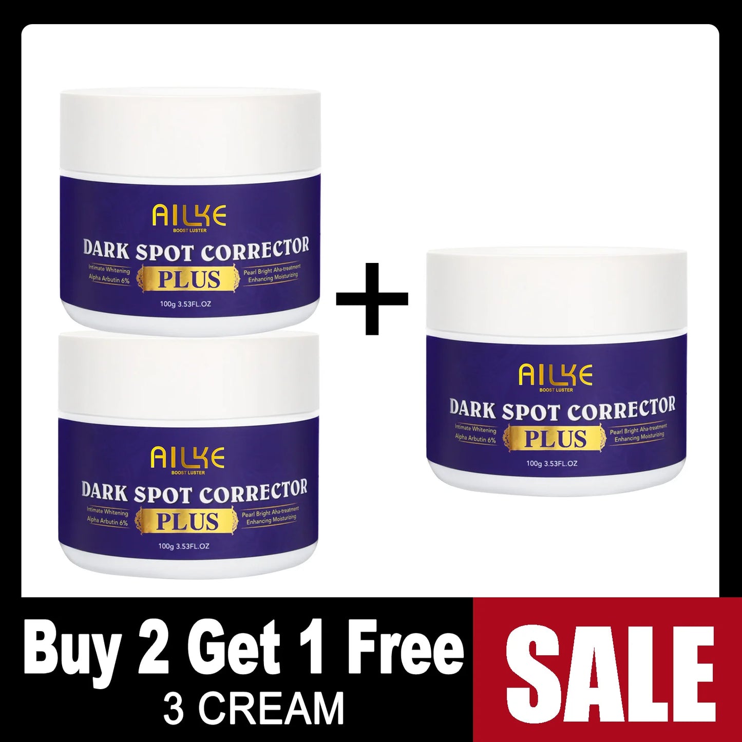 AILKE Double Glutathione PLUS Dark Spot Corrector Cream – 100g, Whitening Face Cream for Dark Spot Removal and Skin Tone Brightening - Premium spot Cream from Lizard Vigilante - Just $31.99! Shop now at Lizard Vigilante