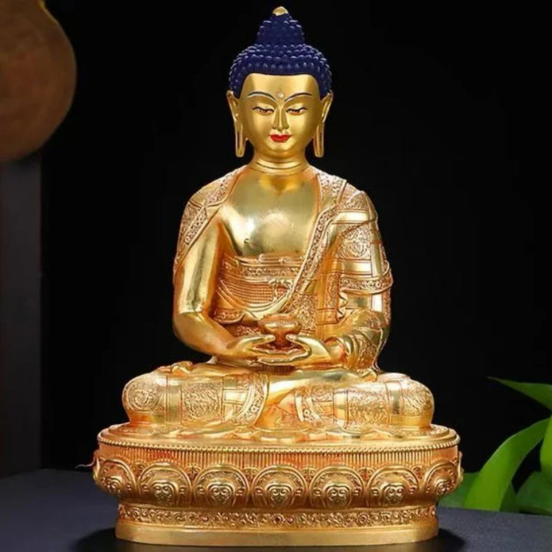 Amitabha Buddha Statue Buddhist Item,Backlight Brass Exquisite Nepal Tantric Altars Home Decorative Amitabha Buddha Figurine