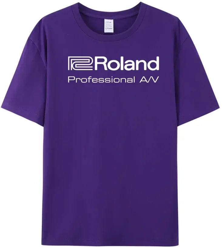 Roland Piano Print T-shirt Cool Trendy 100％ Cotton Top Tee with Cool Men's Brand - Lizard Vigilante