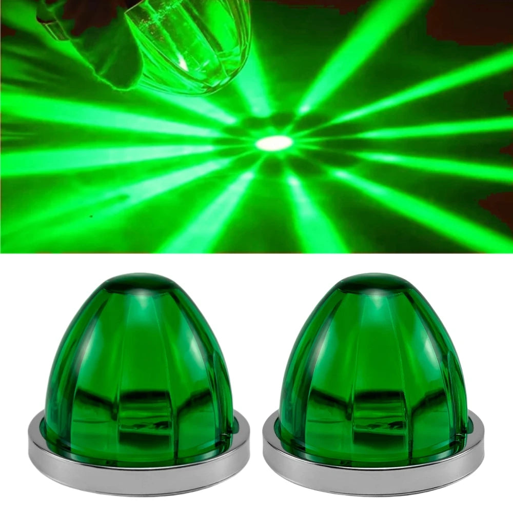 Neon Freight Fury: Watermelon Wheel Beacons — Dual 12V/24V LED Side Marker, Turn, Brake & Under-Glow