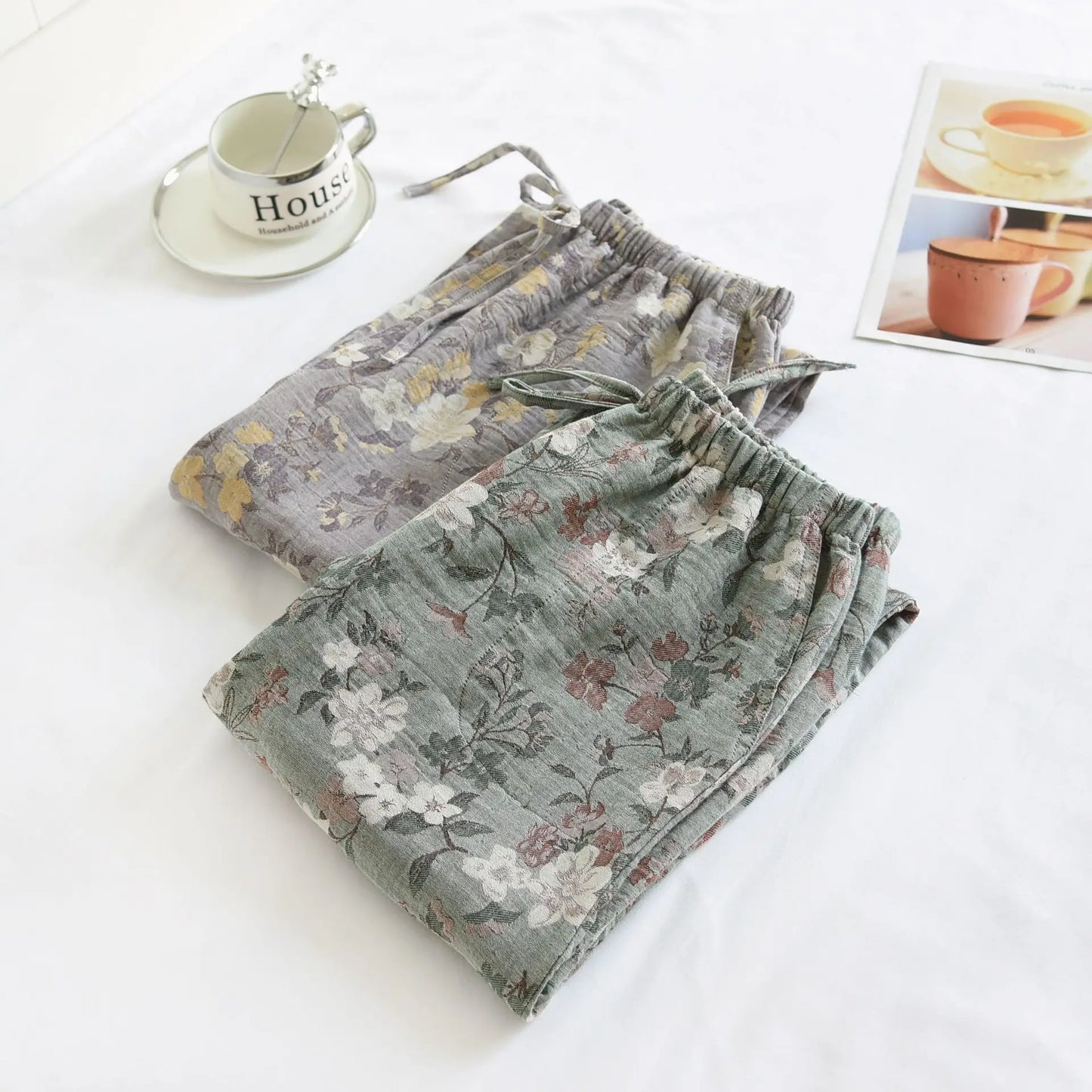 100% Cotton Sleepwear For Sleeping Pant Women Autumn Winter Pajamas Pants Loose Comfortable Homewear Trousers Female Pantalones