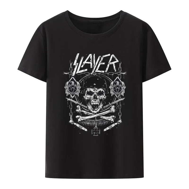 Slayer Metal Band Graphic T-Shirt for Men – Cool Punk Rock Y2K Tee, Unisex Casual Top, XS-4XL - Premium T-shirt from Lizard Vigilante - Just $23.88! Shop now at Lizard Vigilante