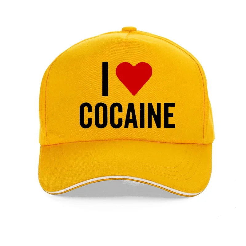 Funny I Love Cocaine Graphic Baseball Cap Cotton Summer Style Men Golf Snapback Hats Adjustable Unisex Trucker Hat Gorras - Premium Hat from Lizard Vigilante - Just $23.99! Shop now at Lizard Vigilante