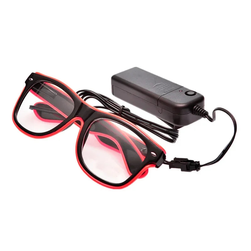 Neon Glow Sunglasses Led Glasses Bright Light Supplies Party Flashing Glasses EL Wire Glowing Gafas Luminous Bril Novelty Gift - Premium Sunglasses from Lizard Vigilante - Just $19.99! Shop now at Lizard Vigilante