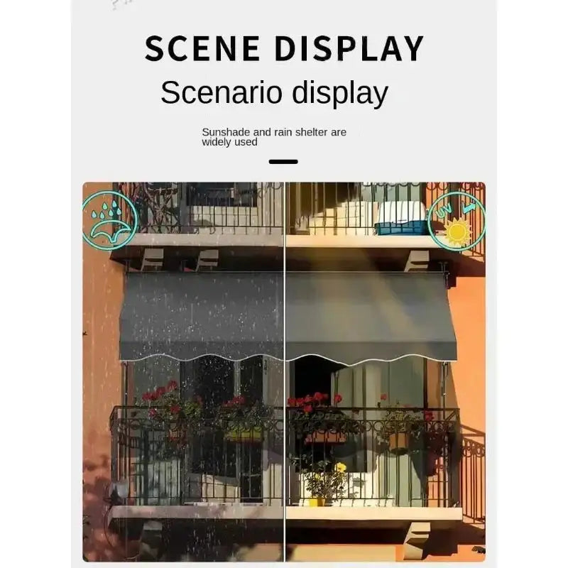 Awnings Rain and Snow Resistant UV Resistant Folding and Telescopic Canopy Tent Outdoor Garden Balcony Roof Courtyard Sunshade