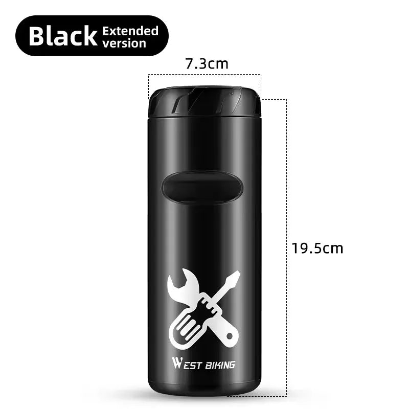 West Biking Portable Cycling Tool Bottle Pod Tire Repair Kit Storage Capsule