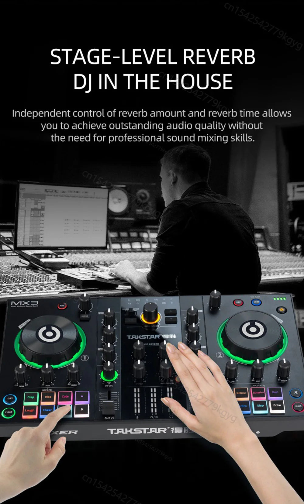 Takstar MX3 RiotMixer — Apocalypse Edition | Pro Webcast Sound Card With 16 FX, Dual XLR, Noise-Killer Engine & Chaos Control Console