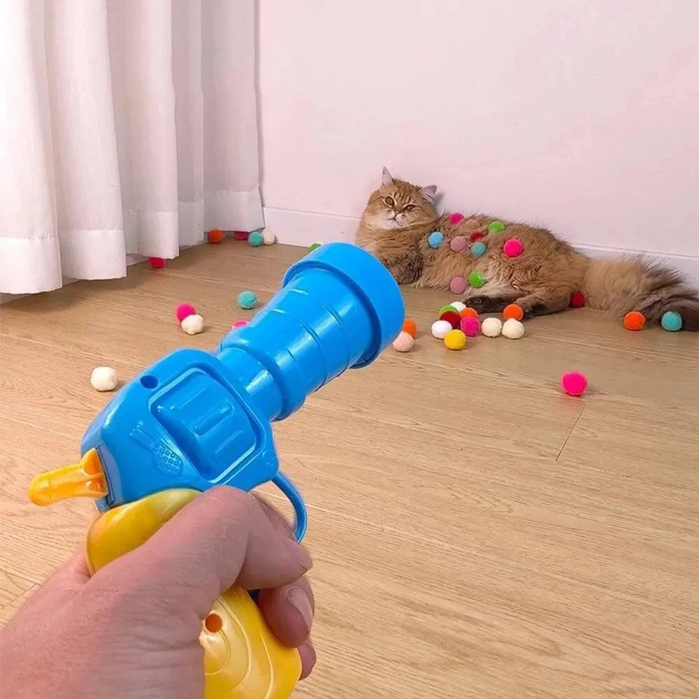 Interactive Cat Toy Gun: Engaging Laser Chase & Feathery Fun for Energetic Cats | Stimulates Play & Exercise - Premium cat toy from Lizard Vigilante - Just $19.88! Shop now at Lizard Vigilante