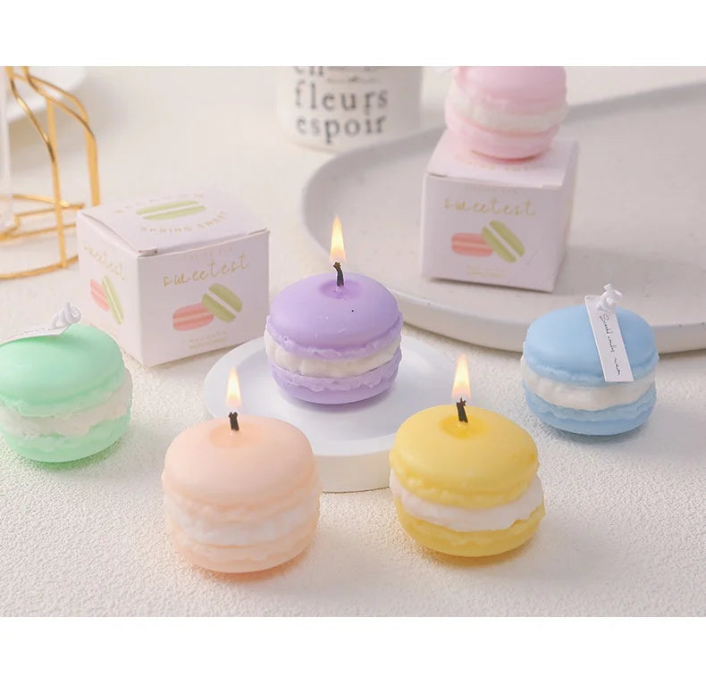 2025 Cute Macaron Creative Styling Aromatherapy Candles Home Fragrance Collection Decoration Ornaments Christmas Birthday Gifts
