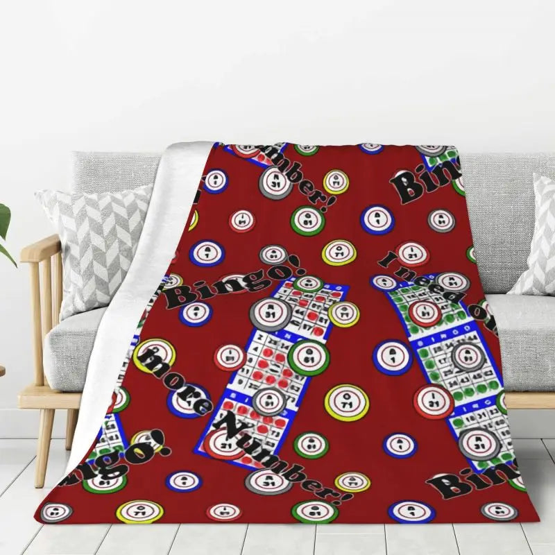 Custom 3D Printed Lucky Game Crazy Bingo Lady Gambling Player Blanket – Comfortable Soft Flannel Winter Throw Blanket for Travel, Bed, and Home - Premium blanket from Lizard Vigilante - Just $15.99! Shop now at Lizard Vigilante