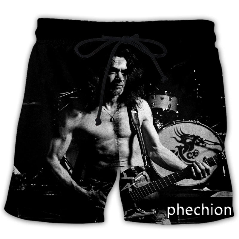 phechion New Fashion Men/Women Van Halen Band 3D Printed Casual Shorts Streetwear Men Loose Sporting Shorts L141 - Lizard Vigilante