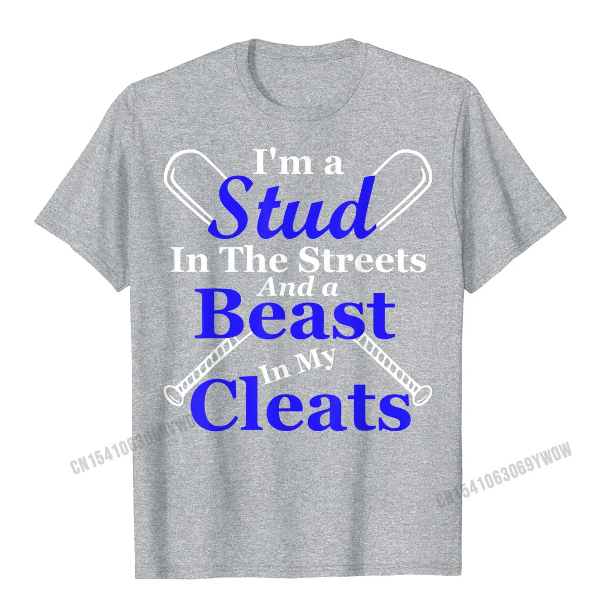 Im A Stud In The Streets And Beast Cleats Baseball T-Shirt Men Cotton Top T-Shirts For Men Simple Style Tees Hot Sale Classic - Premium t-shirt from Lizard Vigilante - Just $23.99! Shop now at Lizard Vigilante