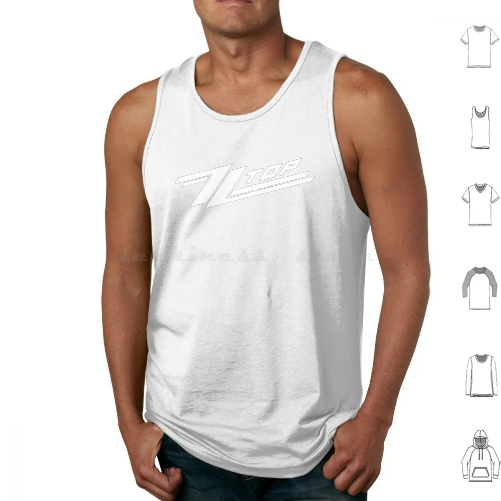 ZZ Top Band Print Cotton Tank Top – Casual O-Neck Sleeveless Tee for Men - Premium tank tops from Lizard Vigilante - Just $31.08! Shop now at Lizard Vigilante