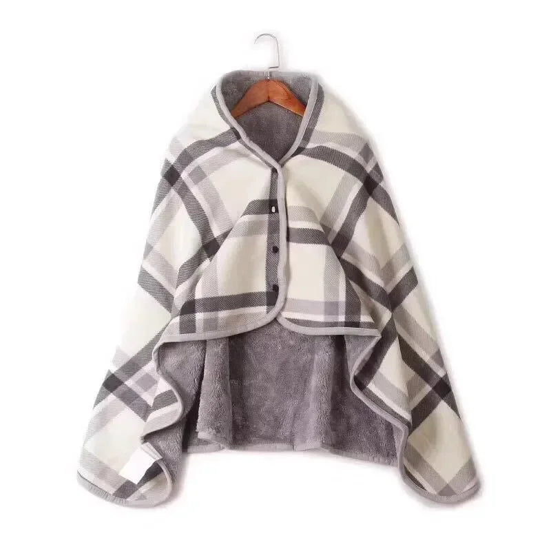 Thicken Winter Wearable Blanket - Soft Plaid Fleece Throw for Adults - Premium blanket from Lizard Vigilante - Just $36.88! Shop now at Lizard Vigilante