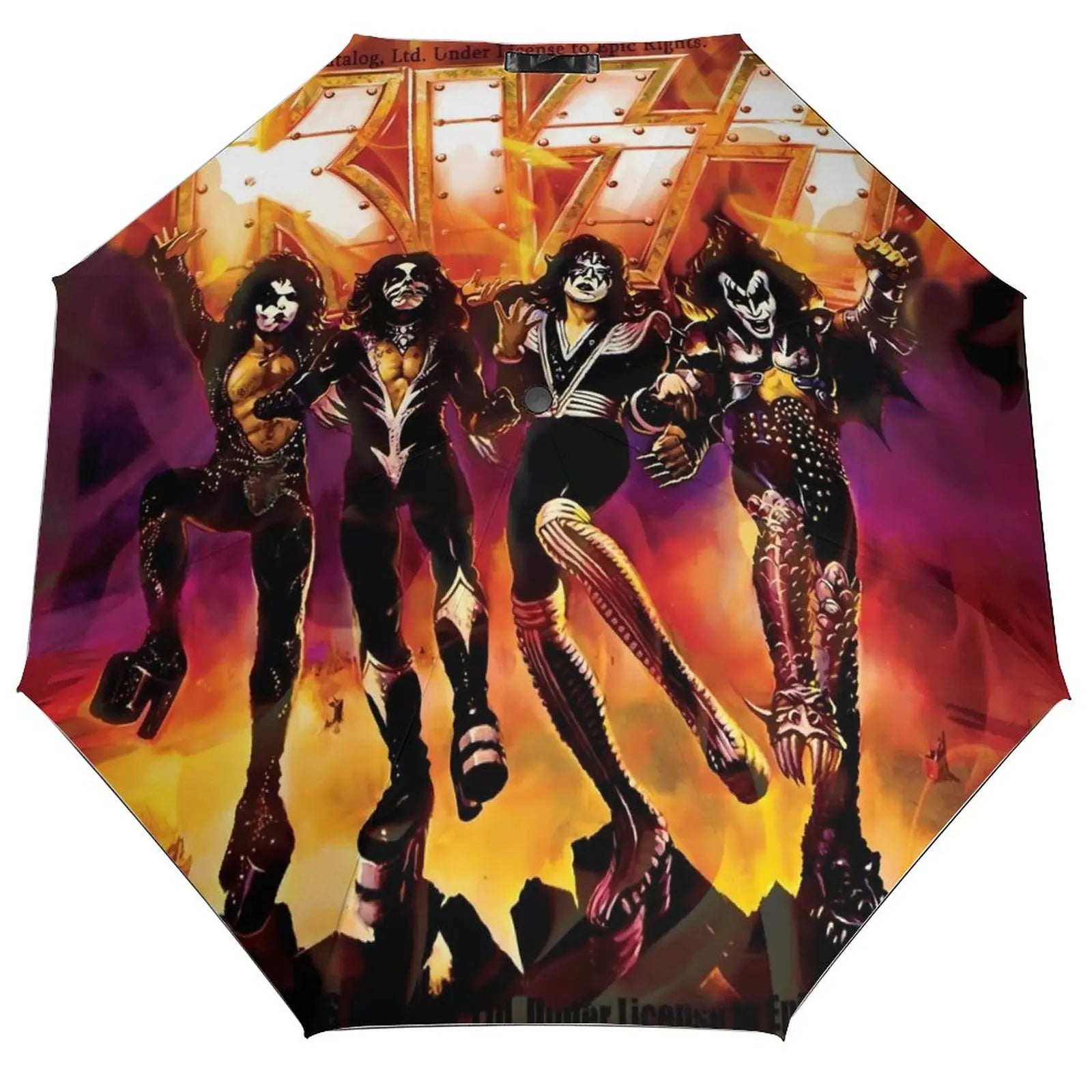 Kiss Logo Umbrella Rock Band Print Unique Windshield Sunshield Umbrella Folding Golf - Premium  from Lizard Vigilante - Just $45.99! Shop now at Lizard Vigilante