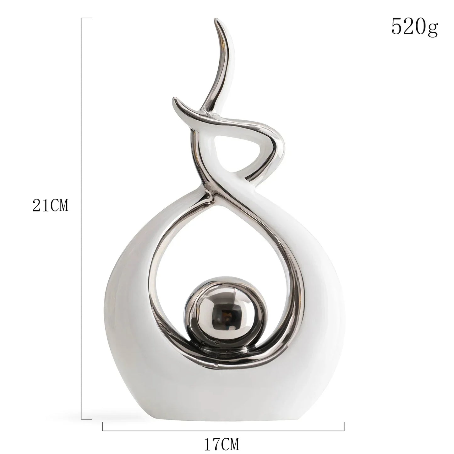 Abstract Ceramic Sculpture Golden Art Statue Modern Home Decor Accessories Living Room Desk Office Supplies Crafts Gifts