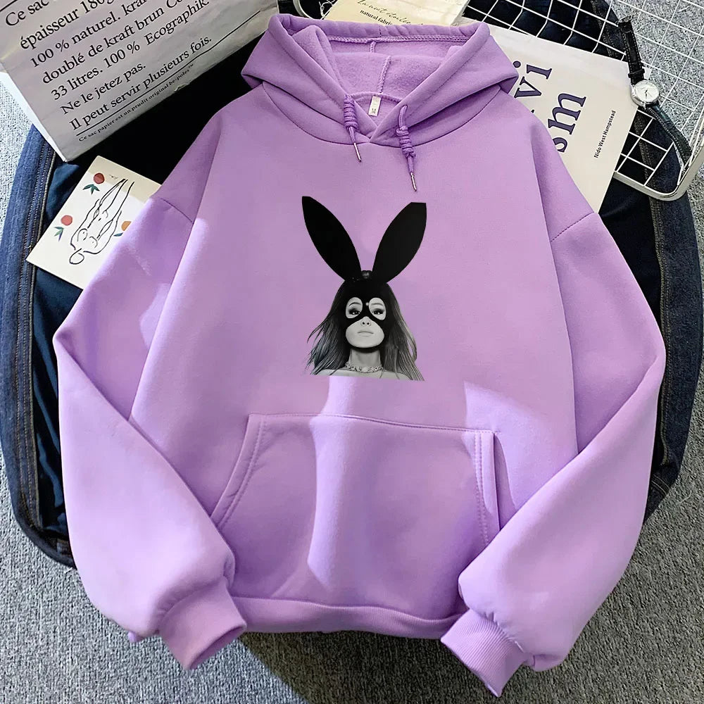 Ariana Grande Oversized Hoodie – Cozy Graphic Sweatshirt for Anime & Pop Culture Fans - Premium Hoodie from Lizard Vigilante - Just $53.88! Shop now at Lizard Vigilante