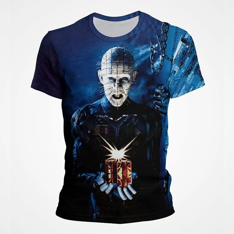 Horror Movie Hellraiser T-Shirts Scary 3D Printed Streetwear Men Women Casual Fashion Oversized T Shirt Kids Tees Tops Clothing - Premium T-shirts from Lizard Vigilante - Just $22.99! Shop now at Lizard Vigilante